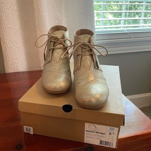 Tom’s silver/gold booties size 8.5.